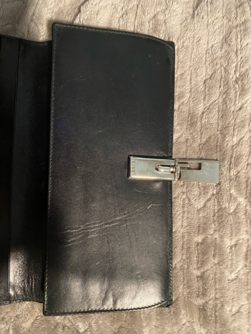 Gucci Black Leather Wallet with Silver Hardware - Picture 3 of 15